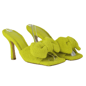 BOTTEGA VENETA Kiwi Green Bow-detail Sandals UK 4 EU 37