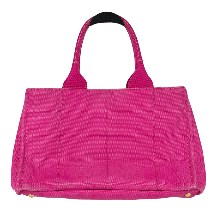 PRADA Pink 2000s Canvas Canapa Tote Bag