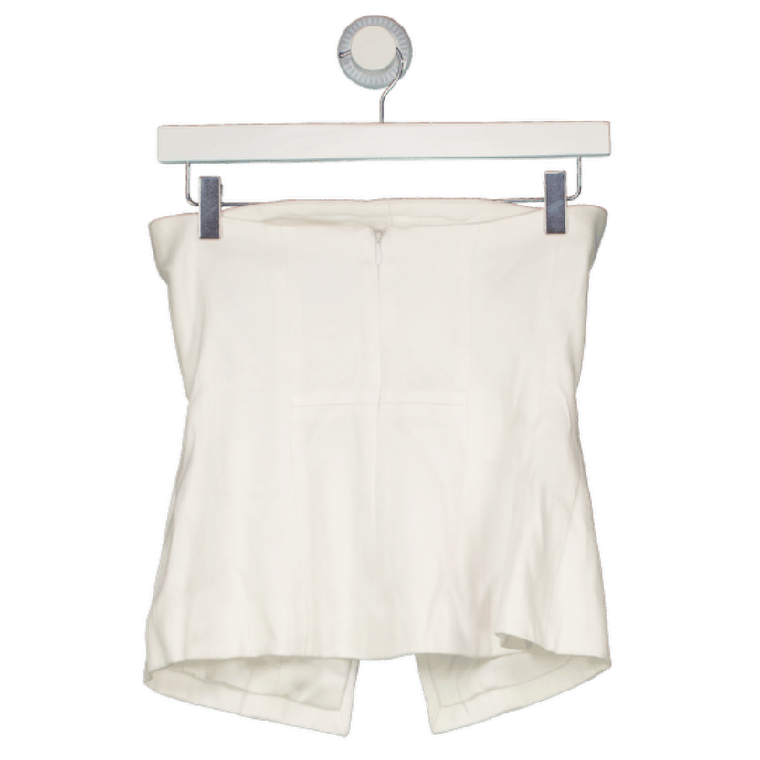 All Saints White Bonnie Tailored Linen Blend Bodice UK 6