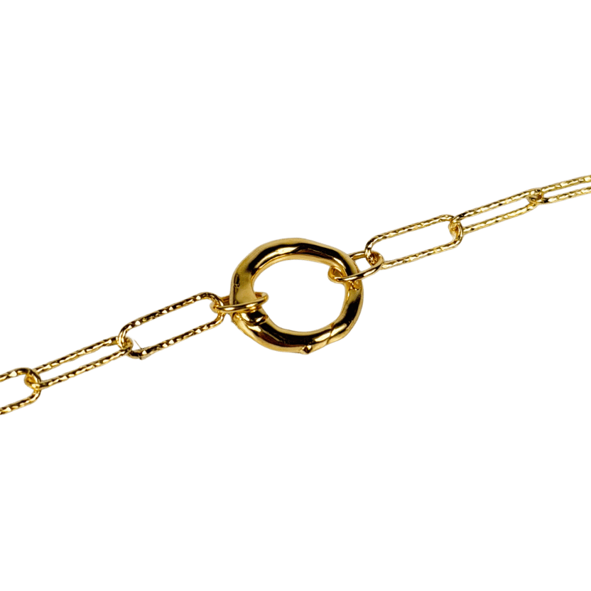MONICA VINADER Alta Textured Chain Charm Necklace 18k Yellow Gold Vermeil