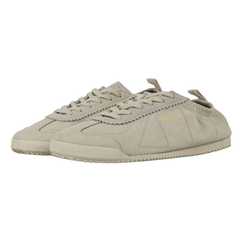 AllSaints Challk White Kenny Low Top Suede Trainers UK 5 EU 38