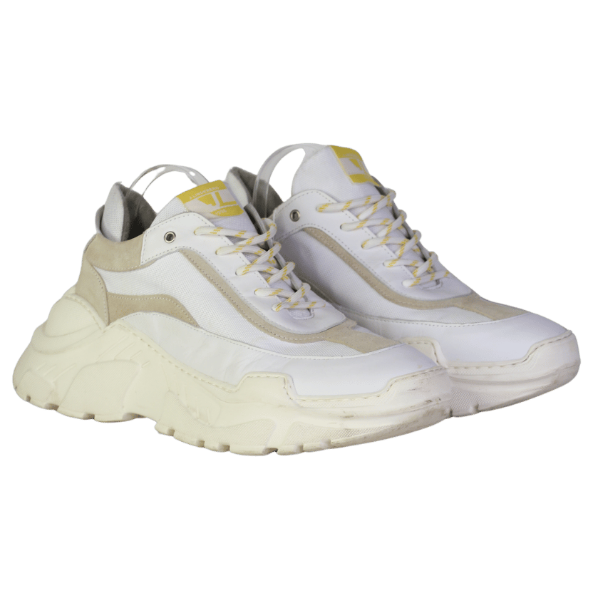 J.Lindenberg Cream Billie Minton Leather Trainers UK 9 EU 43 👞