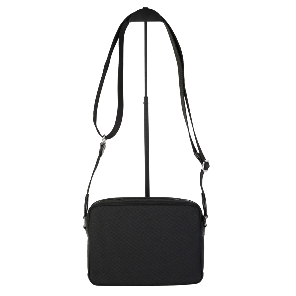 Smythson Black Norton Nylon-canvas And Leather Crossbody Bag