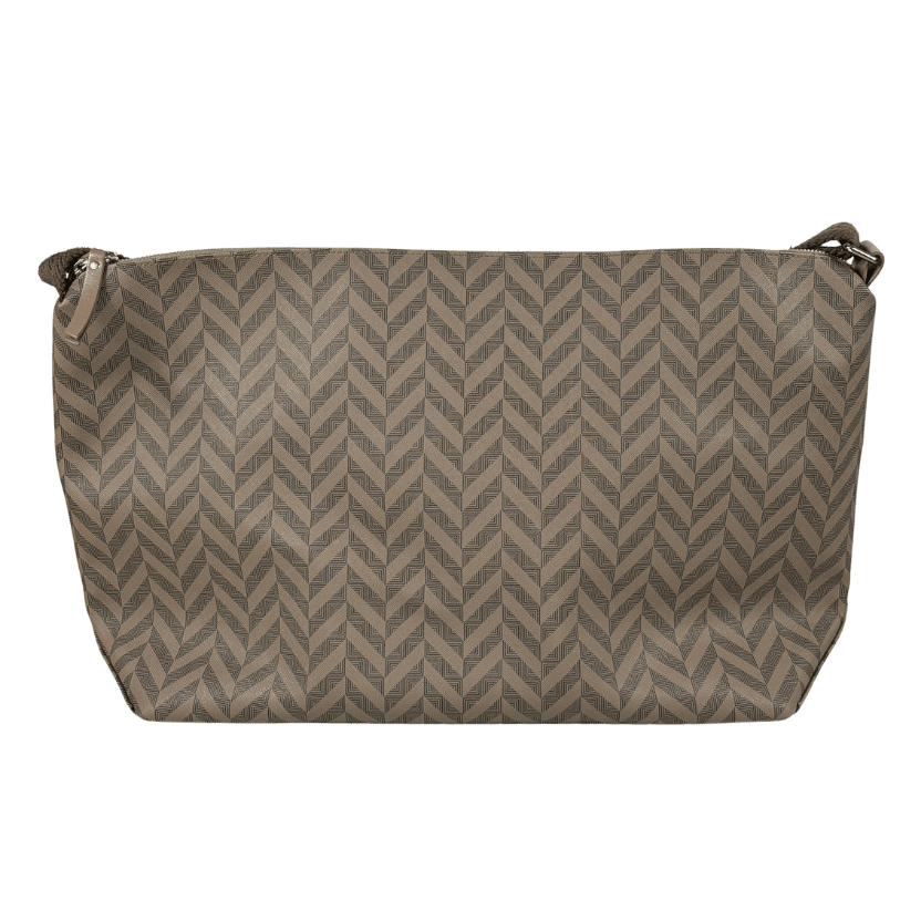 MISELA Brown Large Coated Canvas Travel Bag Monogrammed "l.w" One Size