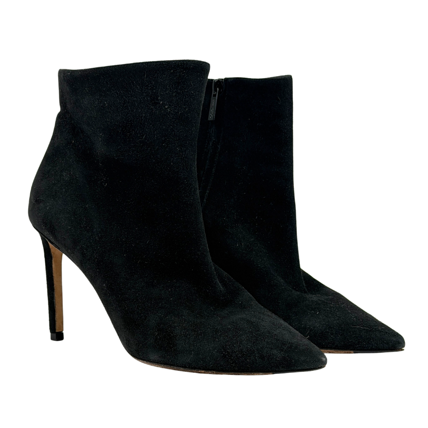 Jimmy Choo Black Helaine 85 Suede Ankle Boots UK 7 EU 40 👠