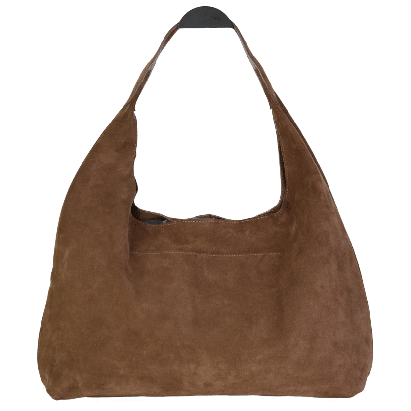& Other Stories Beige Cognac Large Suede Tote Bag One Size