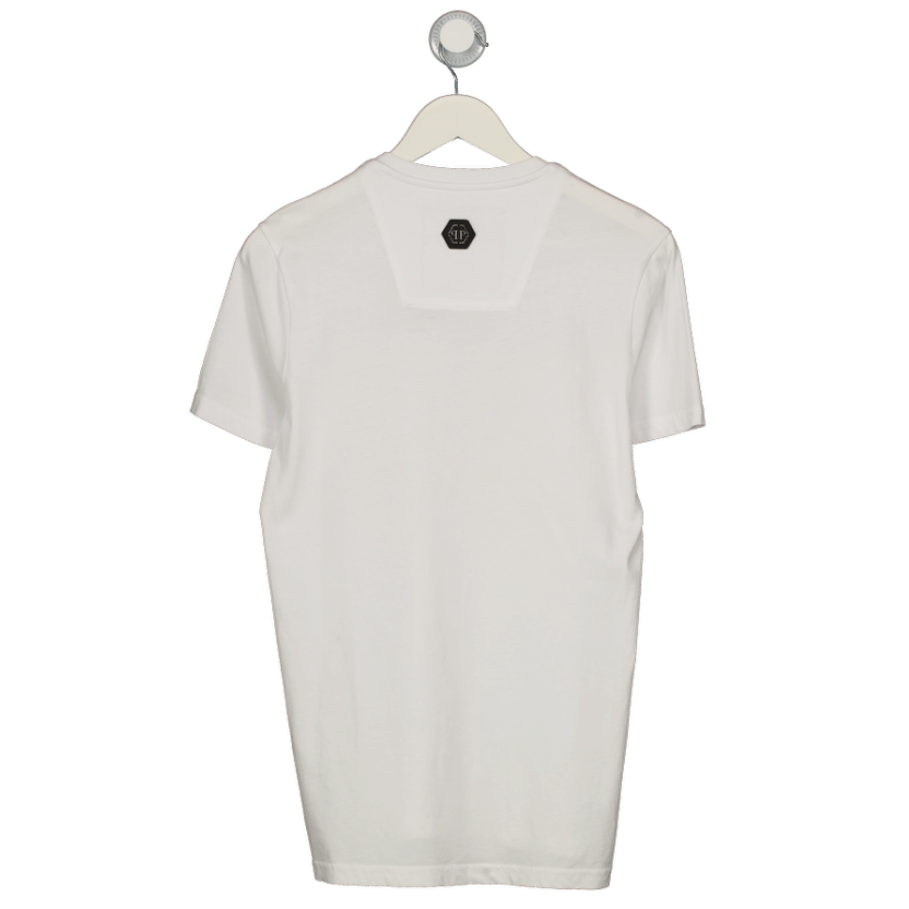 PHILIPP PLEIN White "Money Maker"  Logo T-shirt UK M