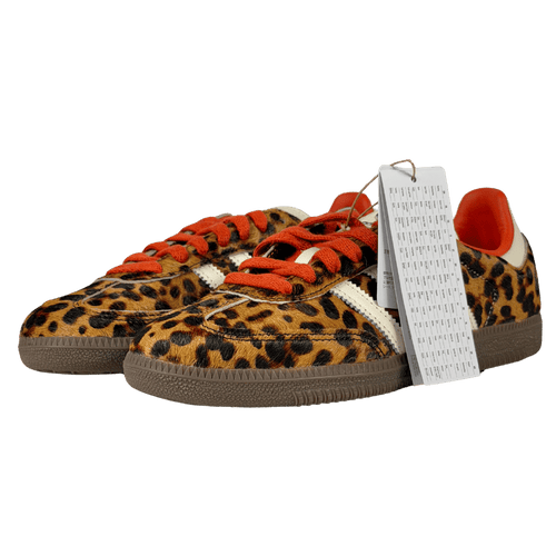 ADIDAS Brown Ponyhair Leopard Samba Og Trainers UK 5 EU 38