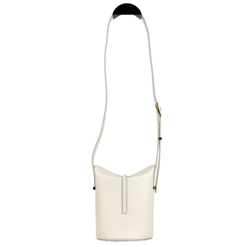 SIRIVANNAVARI Ivory White Smooth Leather Box Bag