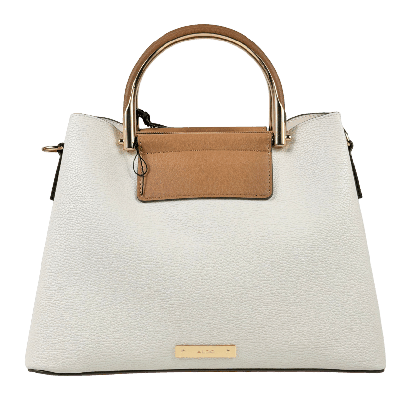 ALDO Cream / Tan / Gold Sloana  Top Handle Bag With 2 Shoulder Straps