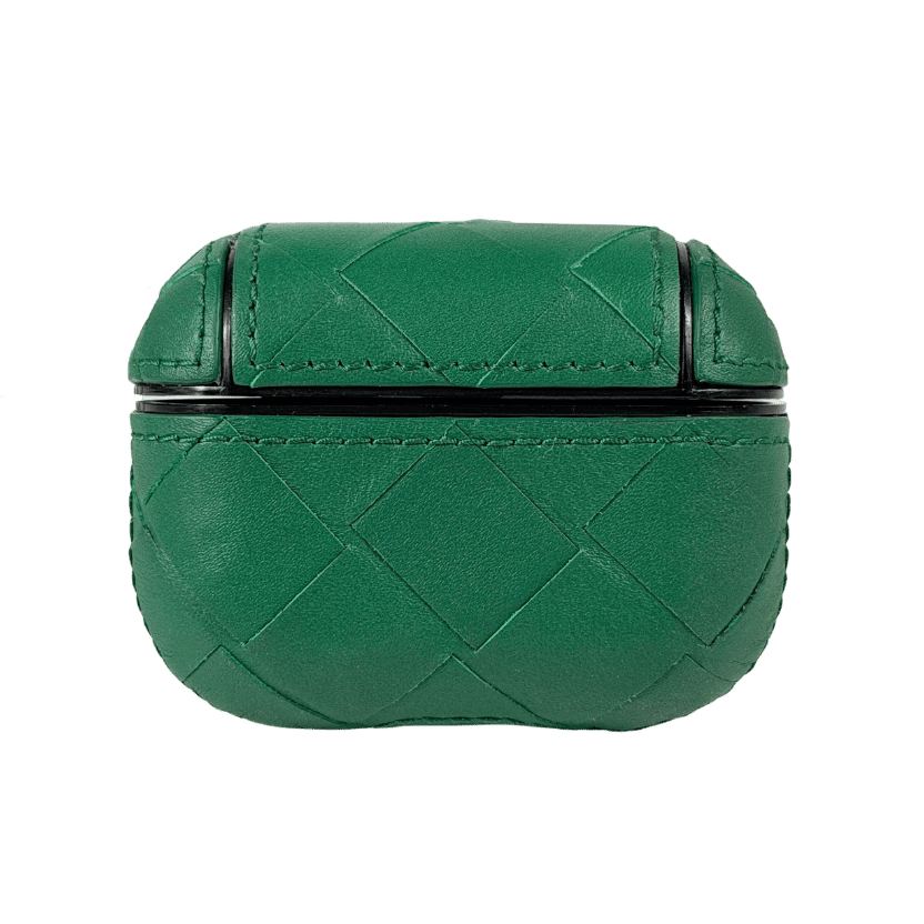 BOTTEGA VENETA Airpod Pro Green Woven Leather Case One Size