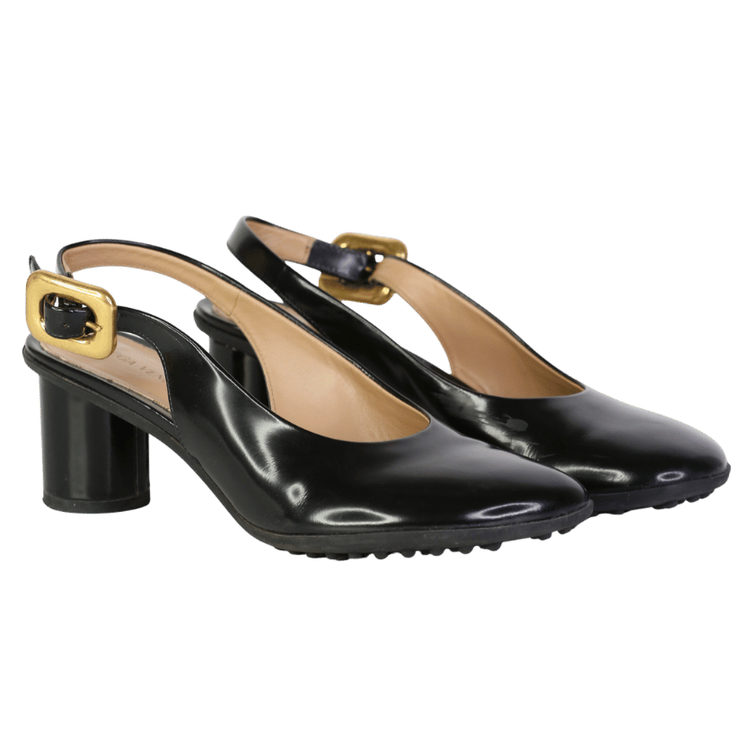 BOTTEGA VENETA Black Atomic Court Shoes UK 4 EU 37 👠