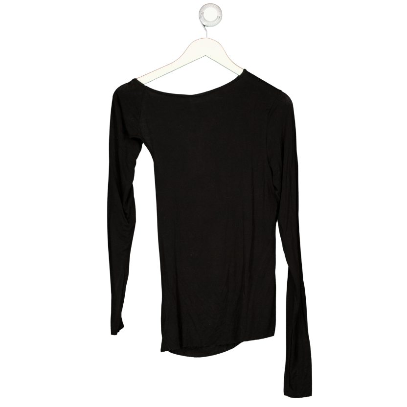 Weekday Black Long Sleeve Top UK L