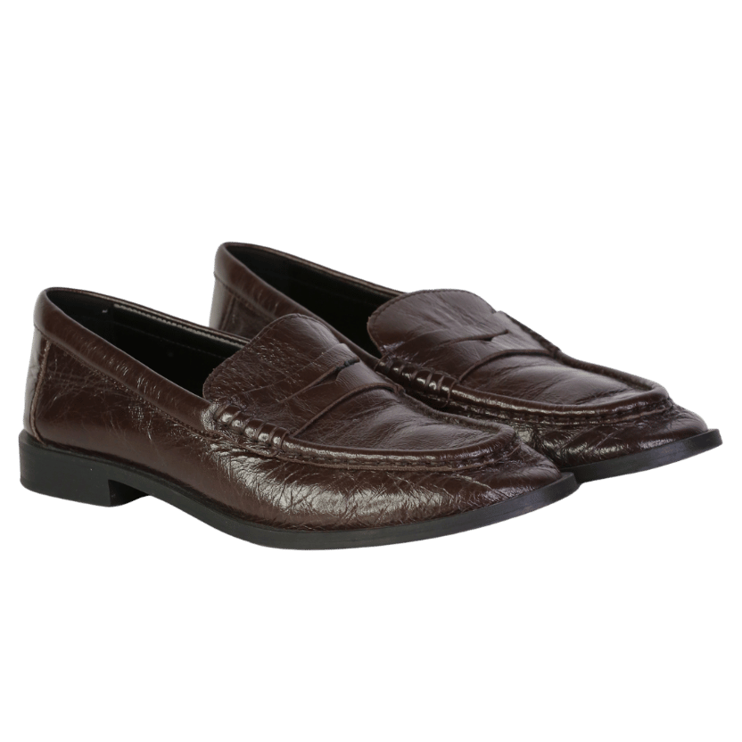 Massimo Dutti Brown Penny Loafers UK 5 EU 38 👠