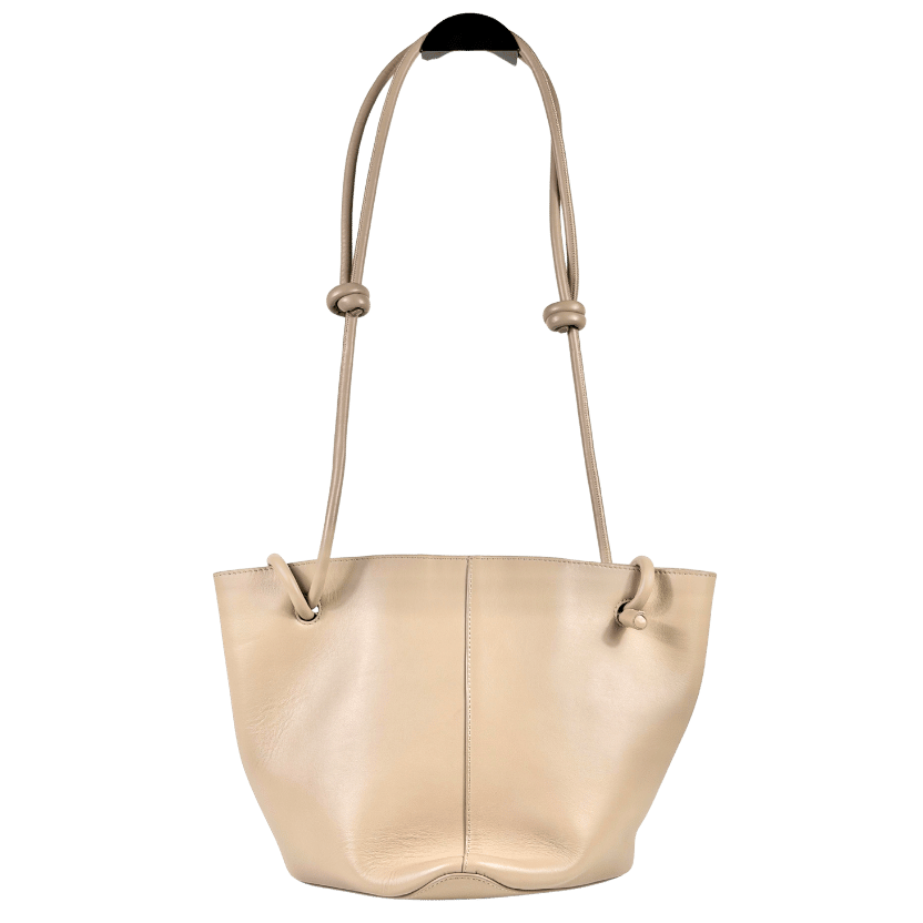 SCANLAN THEODORE Chalk Beige Italian Leather Athos Bucket Bag