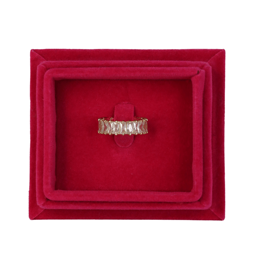 Rosie Fortescue Yellow Gold Tone Crystal-embellished Ring Size J