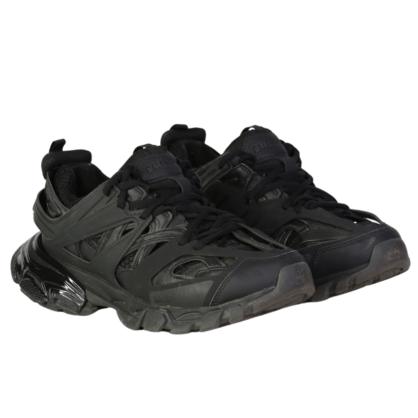 Balenciaga Black Track Panelled Mesh Trainers UK 5 EU 38 👠