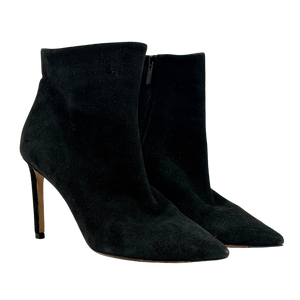 Jimmy Choo Black Helaine 85 Suede Ankle Boots UK 7 EU 40