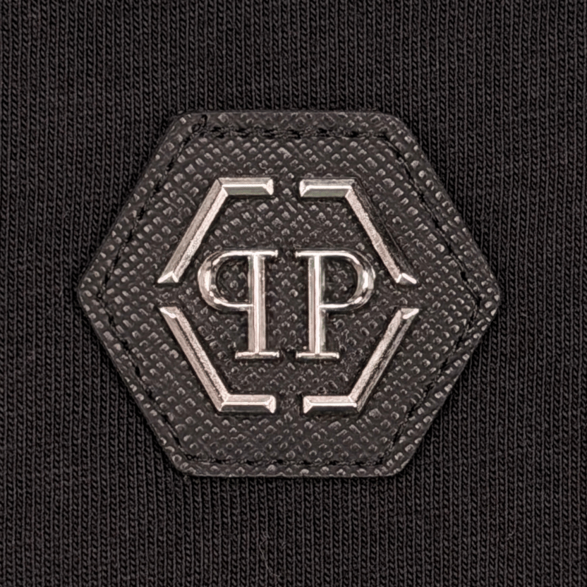 PHILIPP PLEIN Black "money Maker"  Logo T-shirt UK M