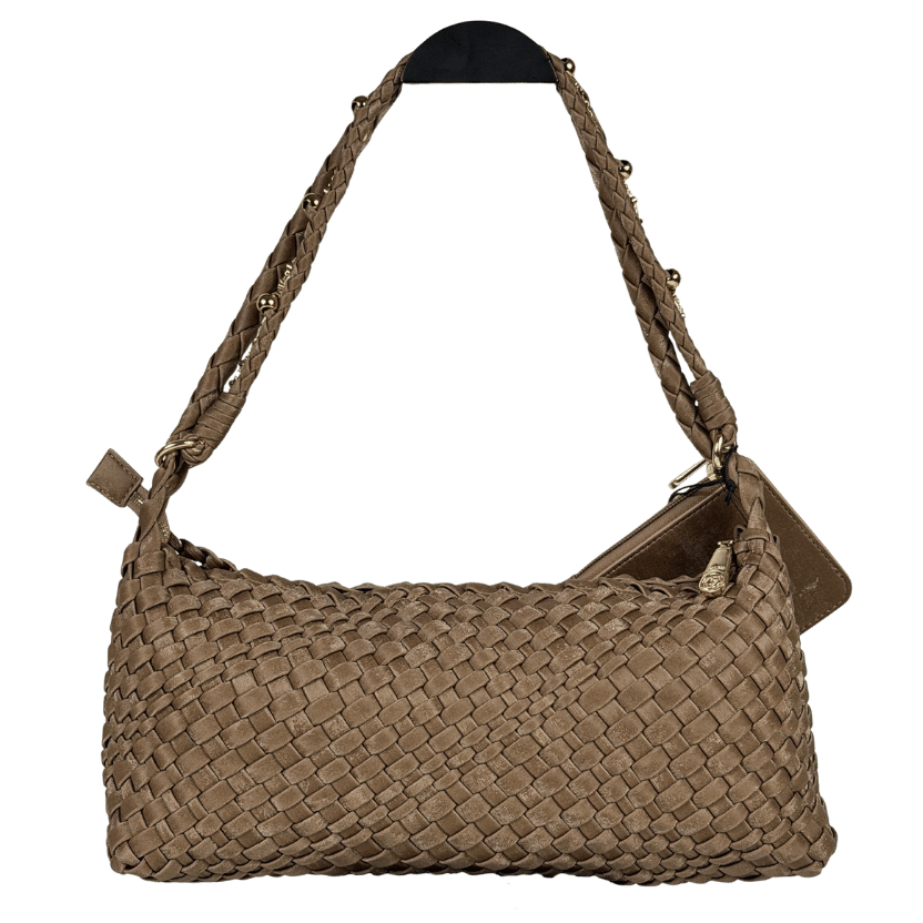 DUNE Brown Deliberating - Bronze Woven Shoulder Bag One Size