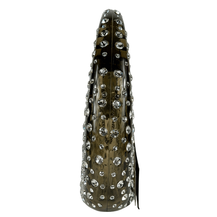 L'ALINGI Black Crystal Encrusted Resin Bag