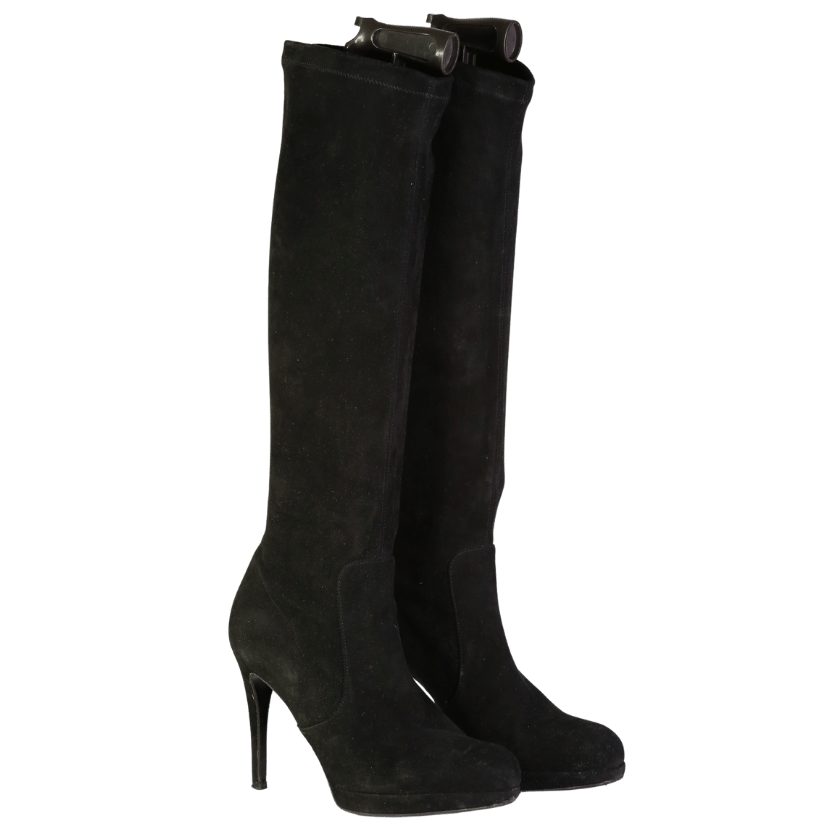 LK Bennett Belle Knee High Boots In Black Suede UK 5 EU 38 👠
