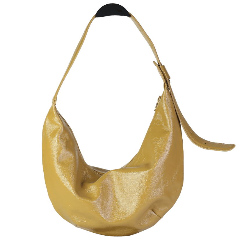 ARKET Beige Mid Size Curved Real Leather Shoulder Bag