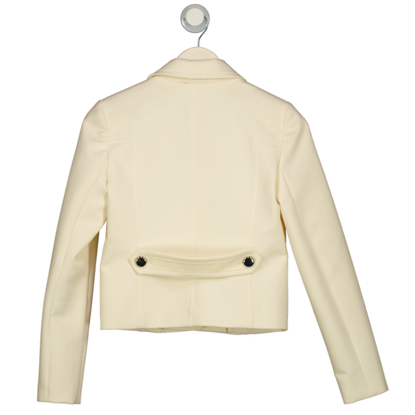 MANGO Cream Cropped Blazer Jacket UK XS