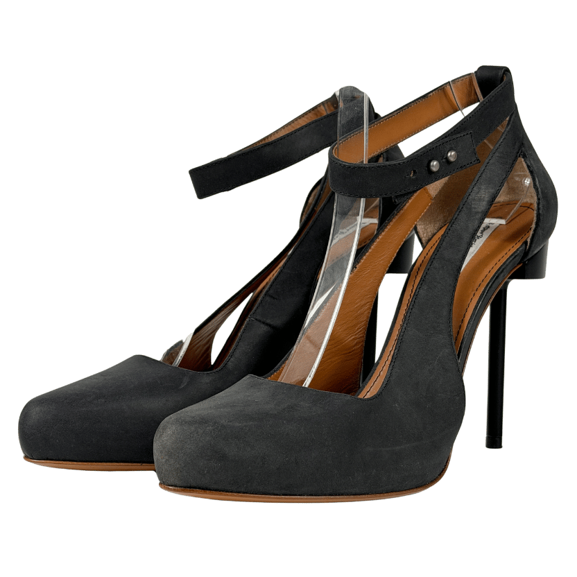 & Other Stories Sculptural Heel High Shoes In Vintage Black UK 6 EU 39