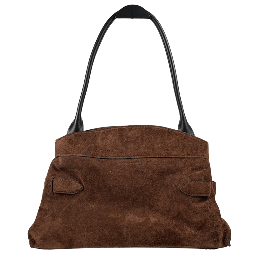 Marc Jacobs Chocolate Brown The Dakota Suede Leather Tote / Shoulder Bag
