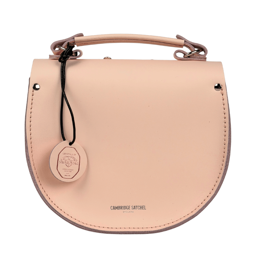 THE CAMBRIDGE SATCHEL COMPANY Cloud Pink Matte With Swarovski Crystals Leather Bag One Size