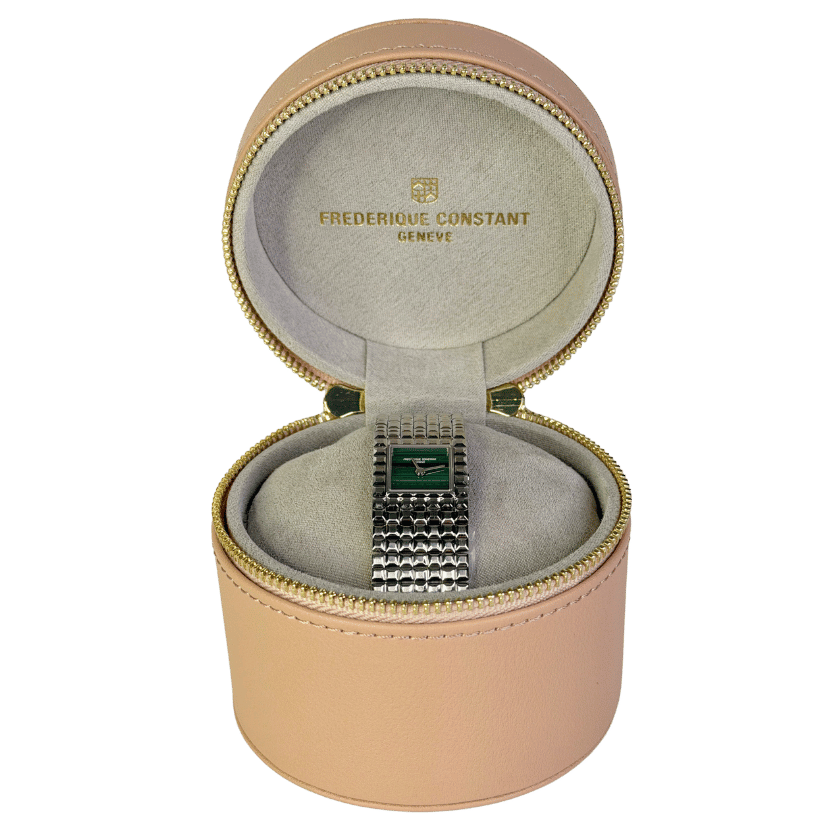 FREDERIQUE CONSTANT GENEVE Classics Manchette FStainless Steel Watch With Malachite Face - Boxed