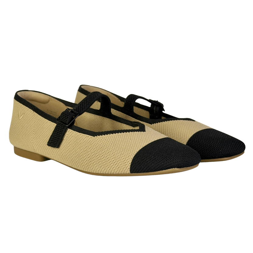 VIVAIA Sustainable Washable Brown Square-toe Mary Jane Flats UK 5.5 EU 38.5 👠