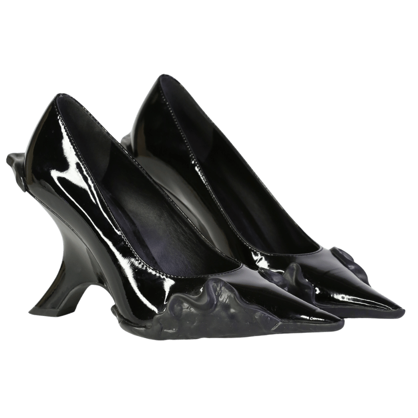 Ottolinger Black 100mm rubber-wedge pumps UK 4 EU 37 👠