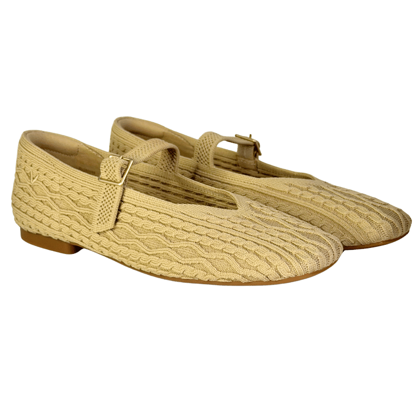VIVAIA Sustainable Washable Beige Square-toe Mary Jane Flats UK 5.5 EU 38.5 👠