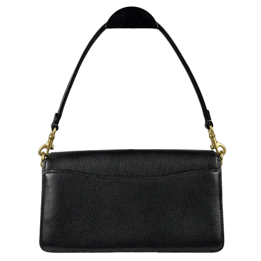 COACH Black Pebbled Leather Tabby Shoulder Bag