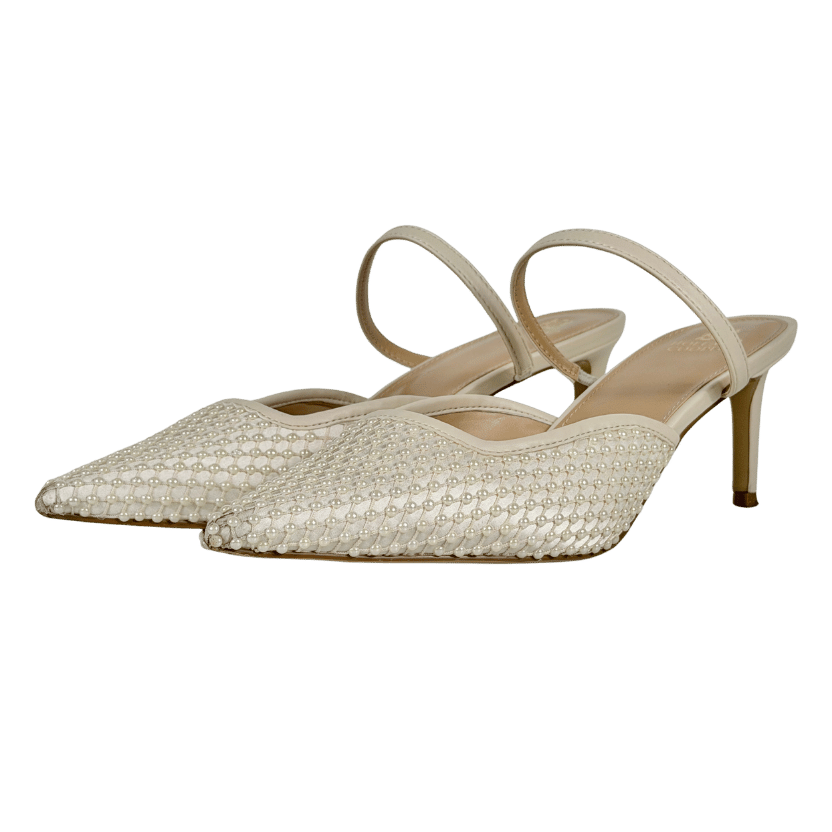 HOLLAND COOPER Cream Wear All Day Vienna Pearl Heel Champagne Pearl UK 8 EU 41