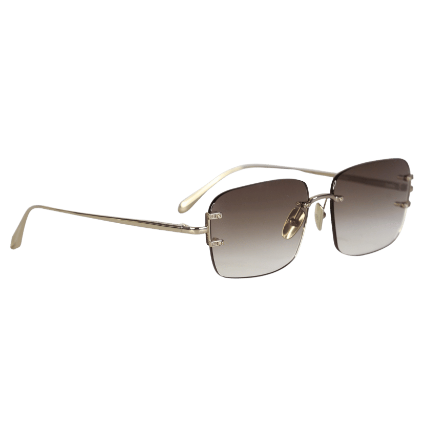 Linda Farrow Brown Sasha Square Sunglasses In Mocha One Size