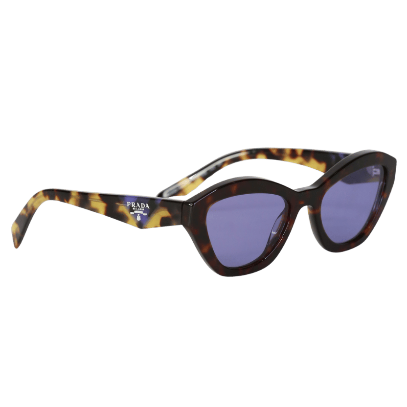Prada Brown Havana/violet Spr A02 Logo Arm Butterfly Sunglasses in Case