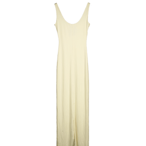 Mars the Label Cream Scoop Neck Double Layered Maxi Dress UK S