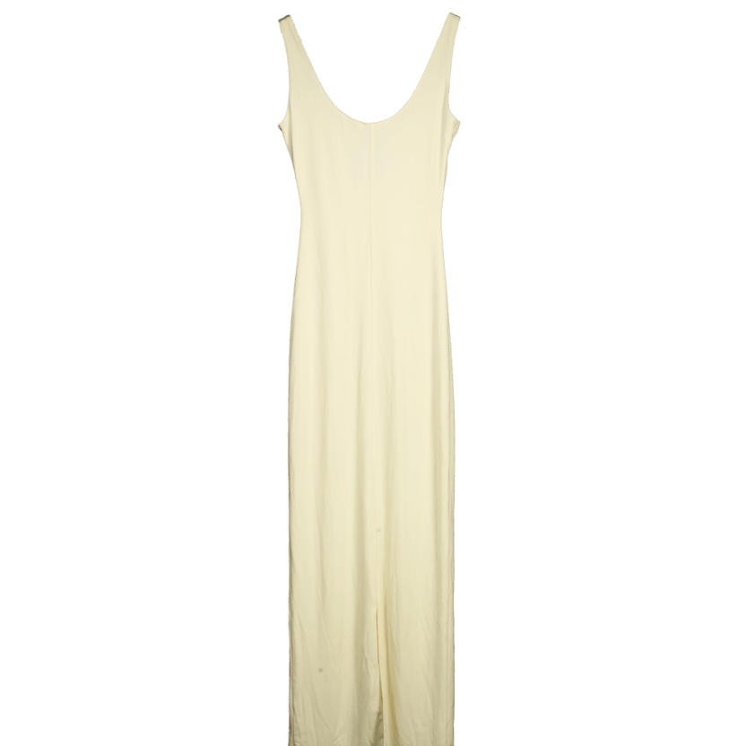 Mars the Label Cream Scoop Neck Double Layered Maxi Dress UK S