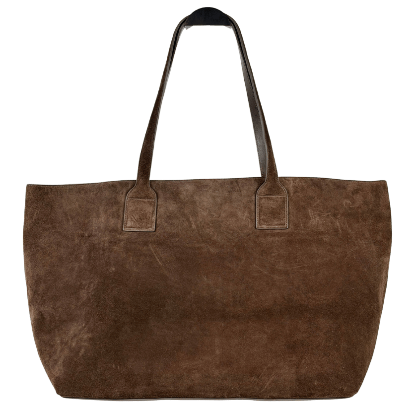 ARMA Large Chocolate Brown Suede Tote Bag