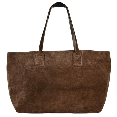 ARMA Large Chocolate Brown Suede Tote Bag