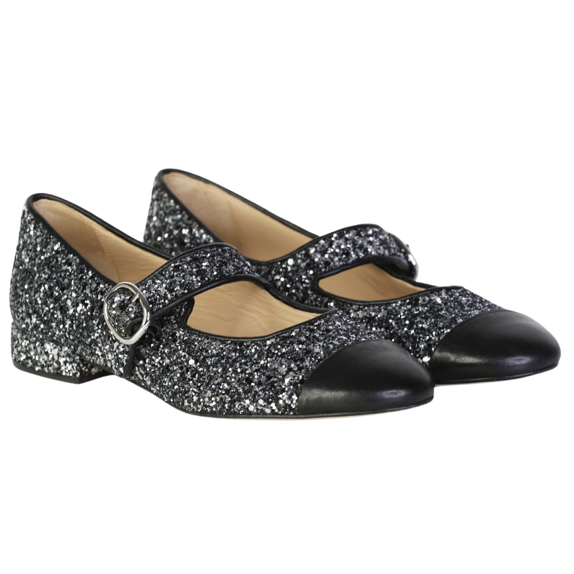 Sandro Black Leather Ballet Flats UK 4 EU 37 👠