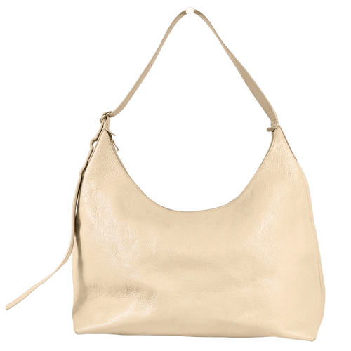 Arket Cream Leather Shoulder Bag One Size