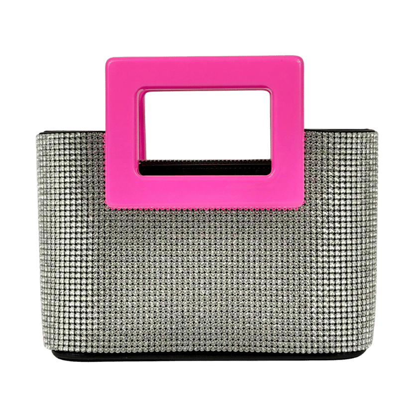 MARINA RAPHAEL Pink / Silver Crsytal Embellished Evangelie Mini Bag0