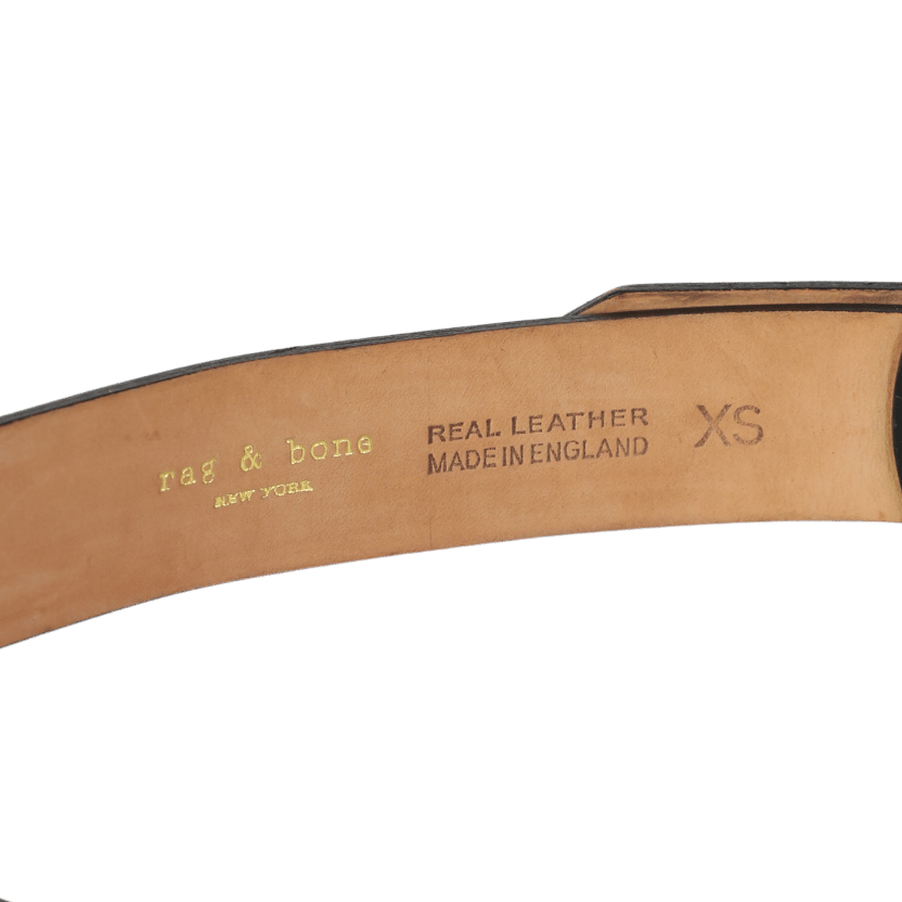 Rag & Bone Black Leather Belt UK XS