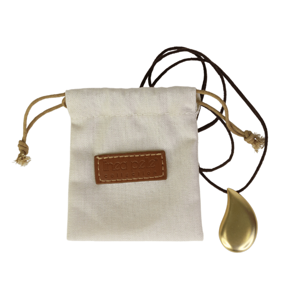 Linea Pelle Collection 004/brushed Yellow Gold Pendant Necklace