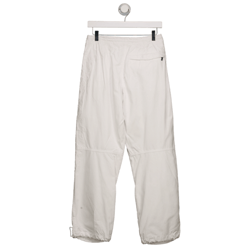 MAHARISHI Vintage White Embroidered Cargo Trousers UK S
