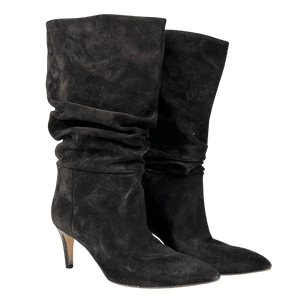 PARIS TEXAS Black Slouchy Suede Boot UK 5 EU 38